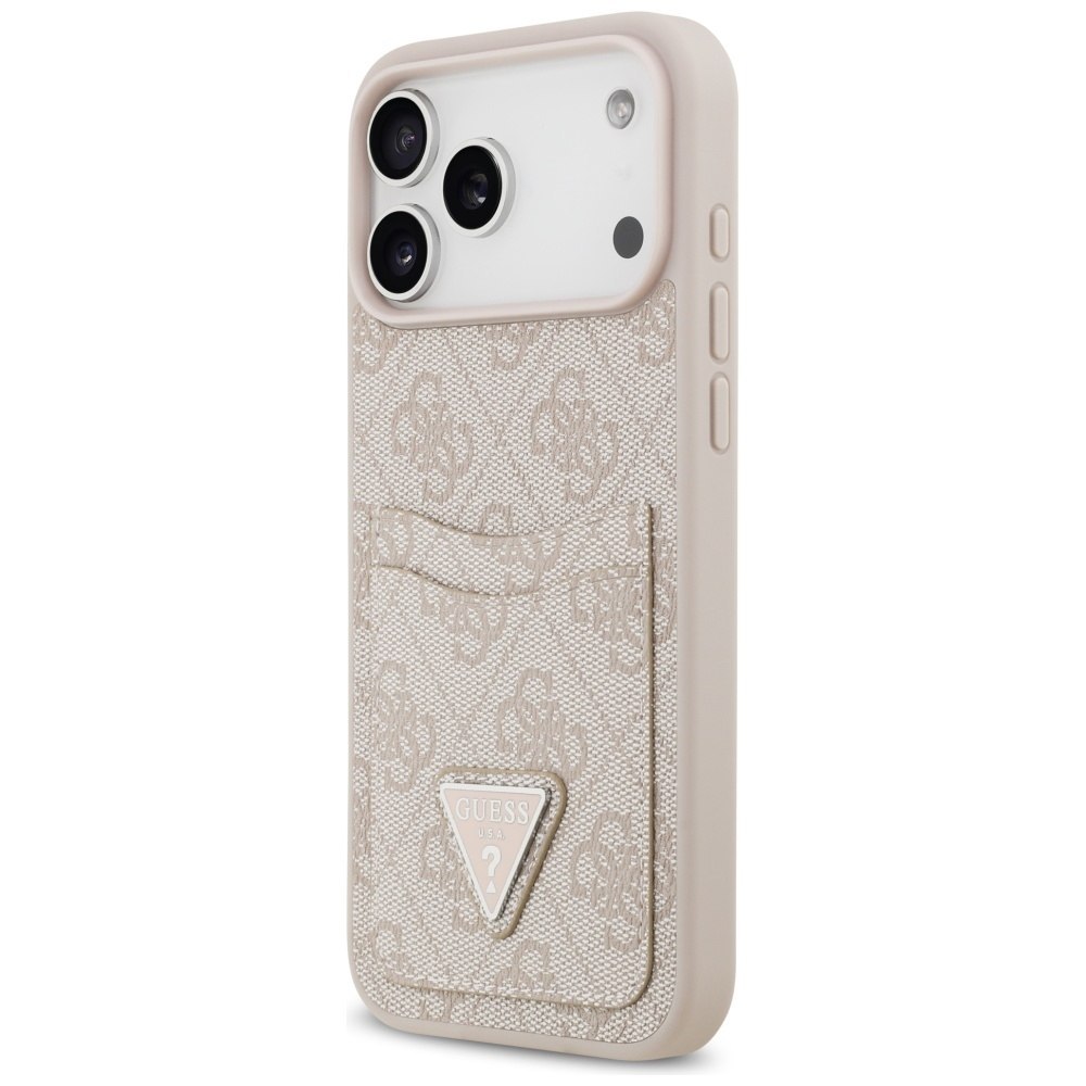 Etui Guess 4G Double Card Triangle do iPhone 17 Pro Max różowy